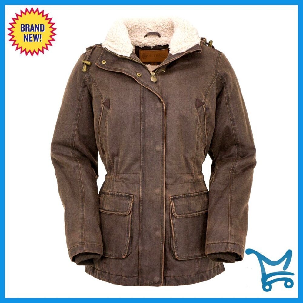 Water Resistant Casual Jacket with Removable Hood, Sherpa Lined
